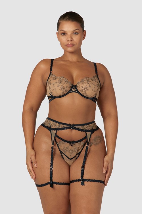 Lounge Underwear Catherine Intimates Set Noir | OVXAJI-954