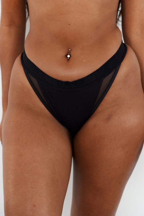 Lounge Underwear Contour Mesh Lanières Noir | XILYKW-247