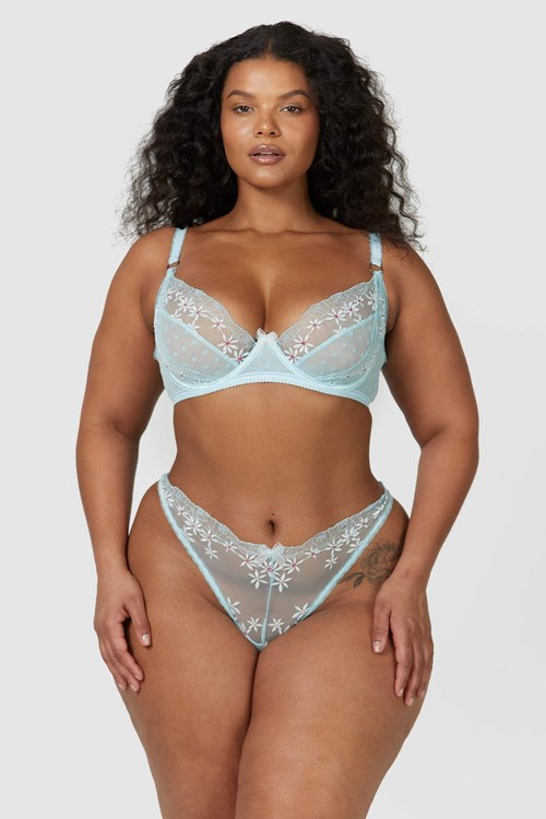 Lounge Underwear Flair Balcony Bra & Lanières/Briefs Set Bleu | FNITOD-130