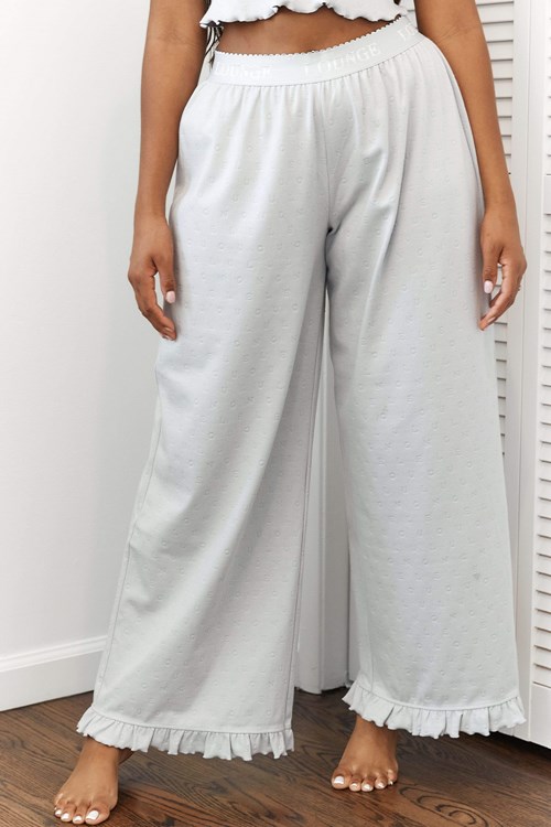 Lounge Underwear Frill Pajama Trousers Frost | PFQSDG-184