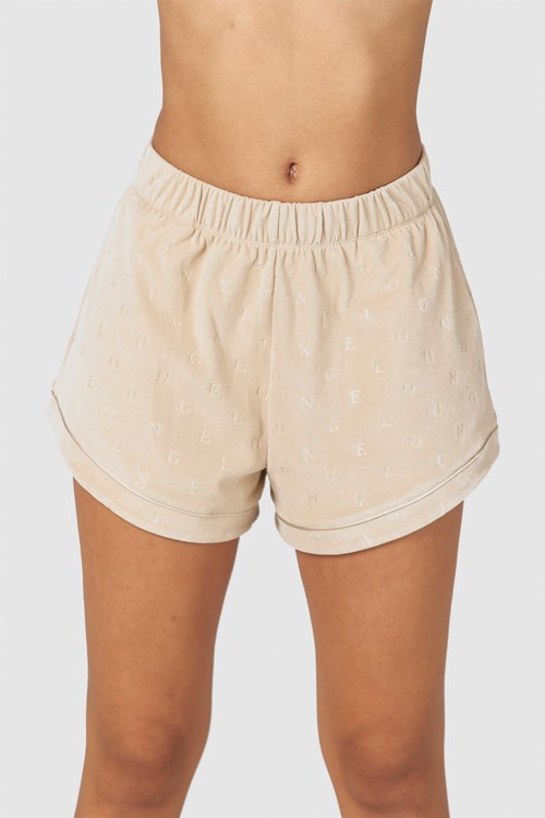 Lounge Underwear Luxury Embossed Pajama Shorts Mink | XPLNHU-620