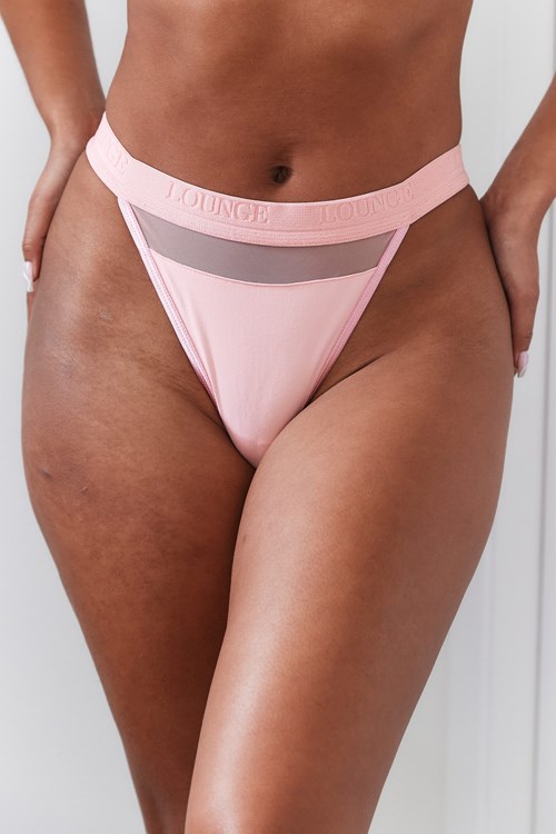 Lounge Underwear Mesh Lanières Rose | HAUKYX-716