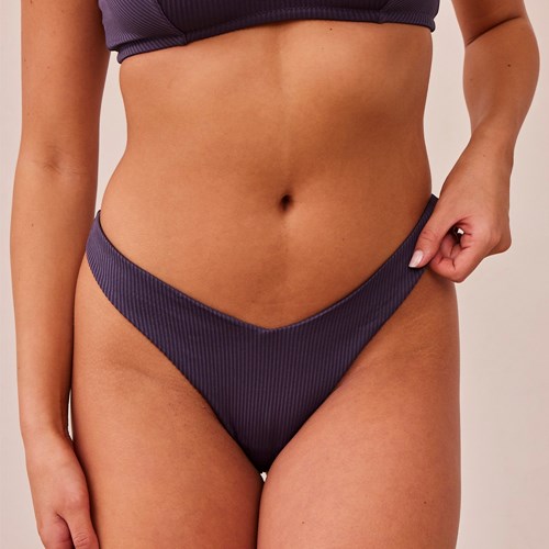 Lounge Underwear Nervuré Triangle Lanières Bleu | LZTHWE-956