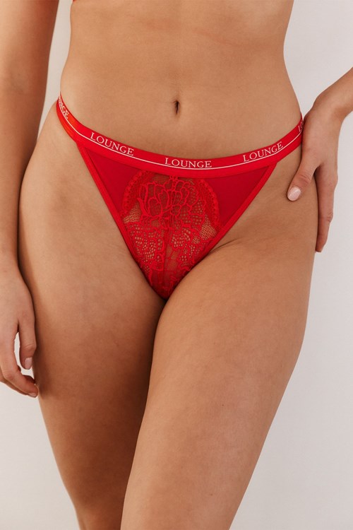 Lounge Underwear Royal Lanières Rouge | NOFEXB-351