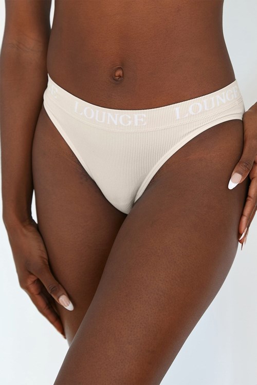 Lounge Underwear Seamless Briefs Oatmeal | HYPXMN-218