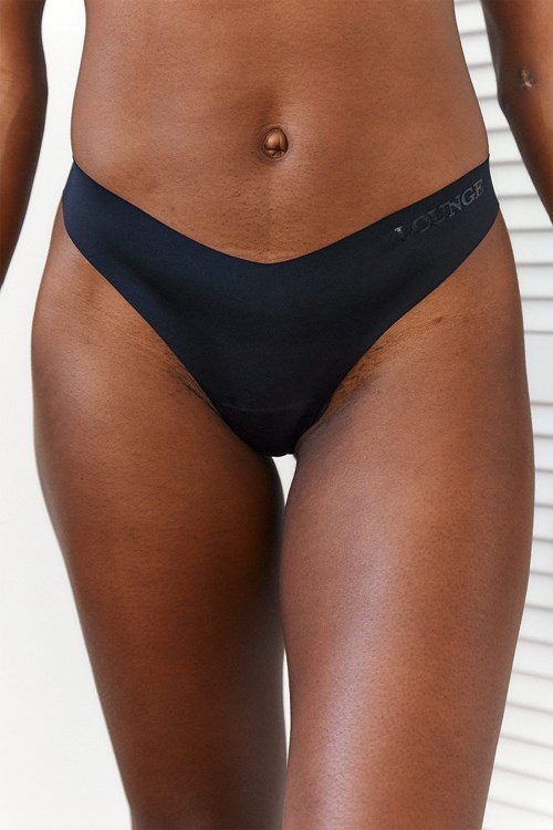 Lounge Underwear Seamless Mesh Cheeky Briefs Noir | ITXYCH-786