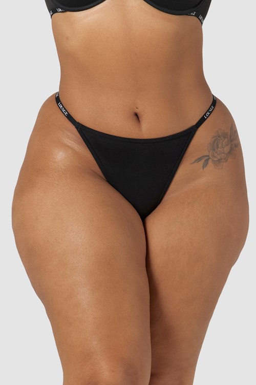 Lounge Underwear Smooth Classiche Lanières Noir | DSIOQT-512