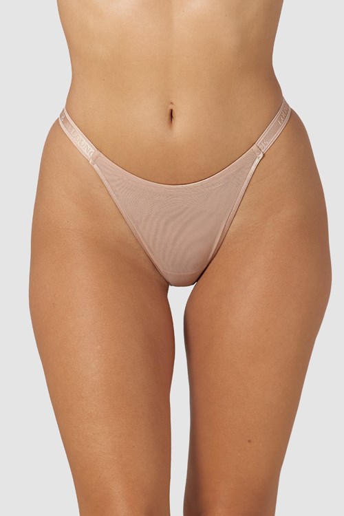 Lounge Underwear Smooth Mesh Briefs Taupe | GTSCZA-270