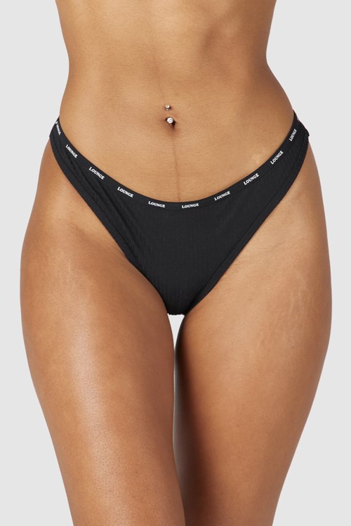 Lounge Underwear So Soft Nervuré Lanières Noir | GUXDZM-256